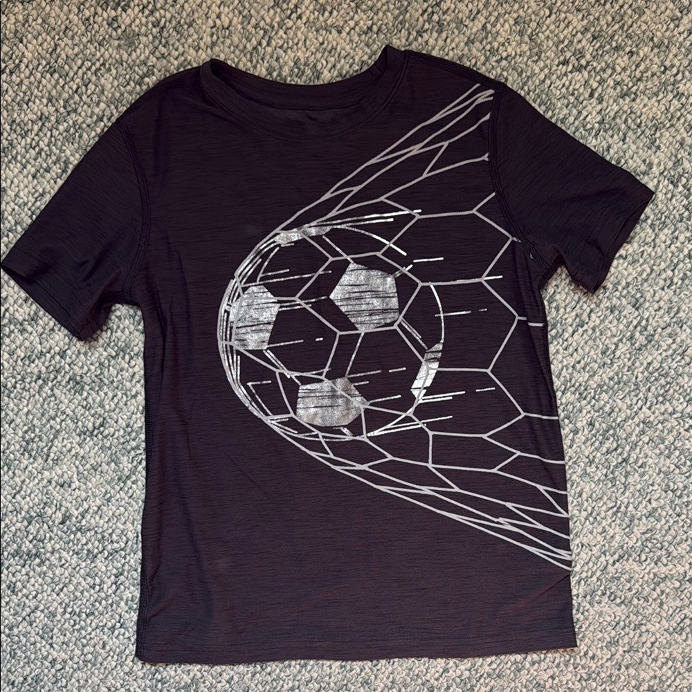 Old Navy Active Black Soccer Graphic Tee
